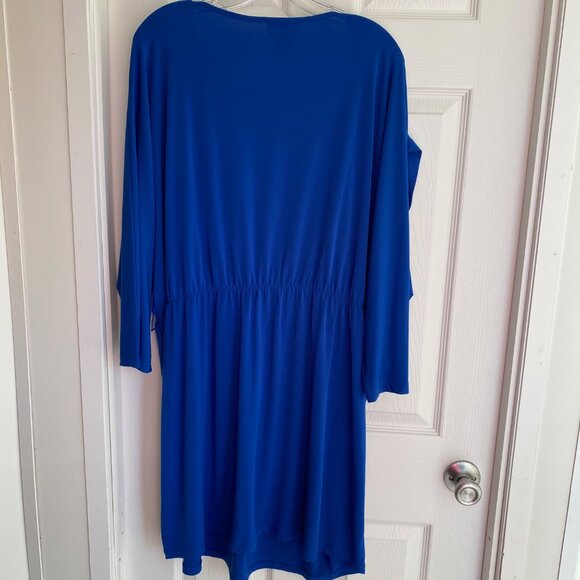 Lane Bryant Royal Blue Dress Long Sleeve Womens  Plus Size 18/20 - Picture 4 of 5
